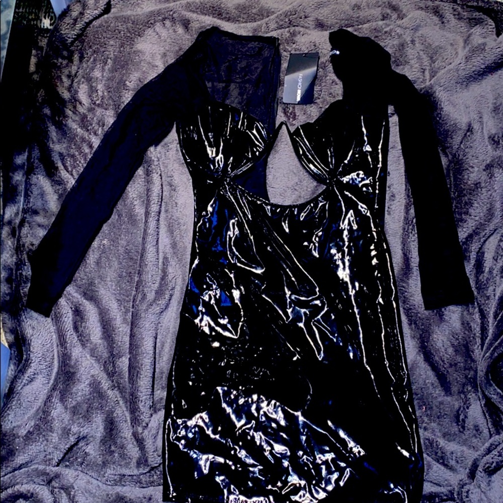 Latex night on the town dress